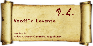 Vezér Levente névjegykártya