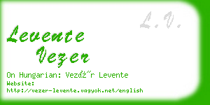 levente vezer business card